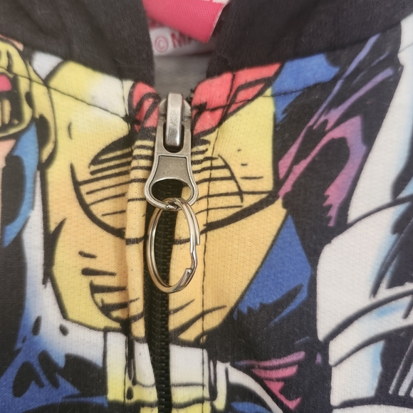 Disney Marvel X-Men Jim Lee Art Sleeveless Zip Hoodie Vest XS Graphic Street - Picture 10 of 13
